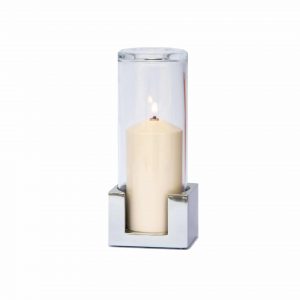 Schuko chrom mit Klarglas